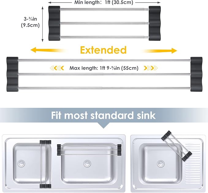 Tomorotec Adjustable Over-The-Sink Kitchen Rack - Image 4
