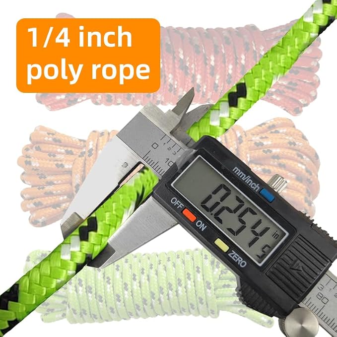 Diamond Braided Polypropylene Rope Nylon Rope Mix Thick Heavy Duty Ropes 1/4 - Image 5