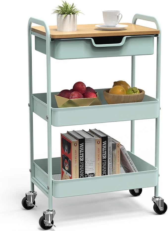 3 Tier Rolling Cart, Utility Cart by Aratan