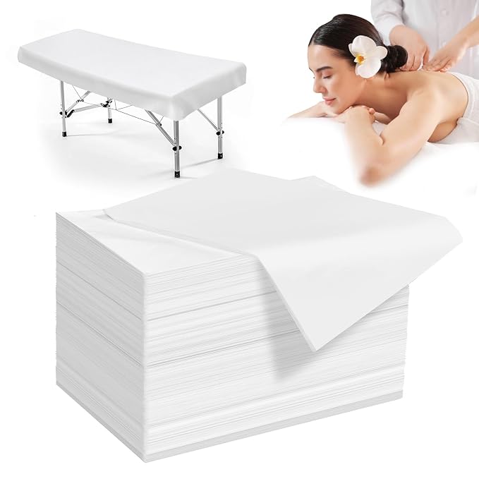 100 Pack Disposable Bed Sheets – 31.5 x 71 in Waterproof Non-woven Sheets by Unknown