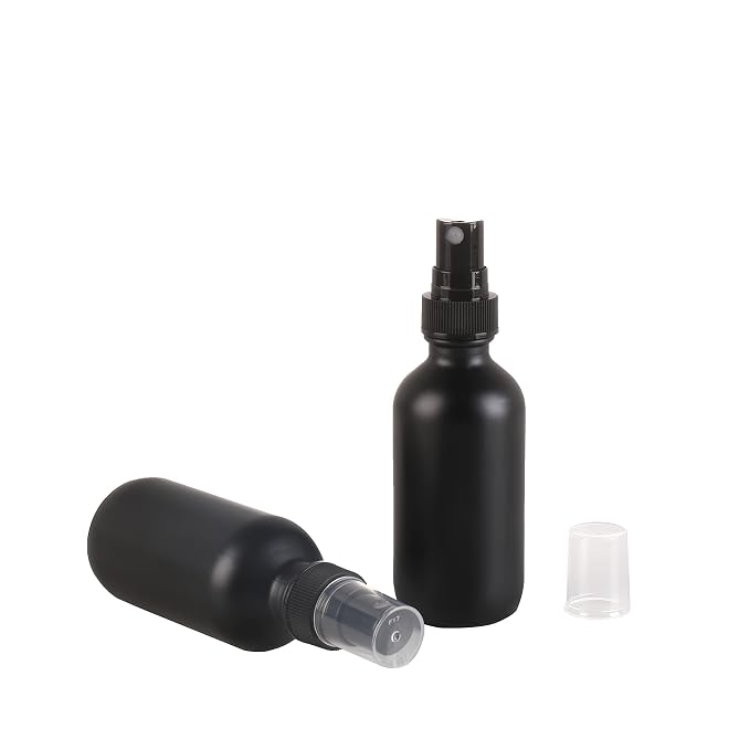 Frosted Black Glass Small Spray Bottle 2 oz 24 Packs, Fine Mist Sprayer Small - Image 7