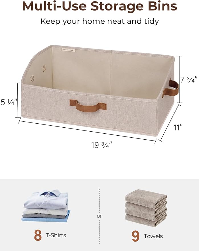 StorageWorks Closet Storage Bins, Trapezoid Organizer Box - Image 2
