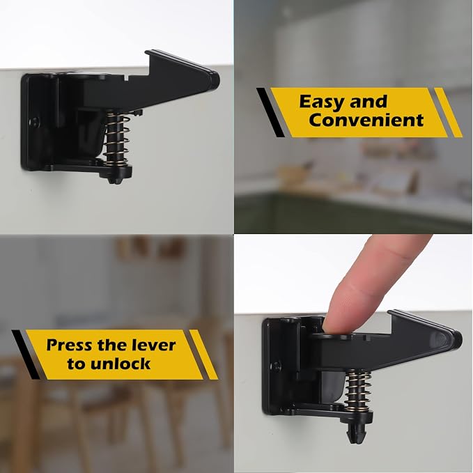 Tuanse 30 Pcs Cabinet Locks Invisible Safety Drawer Latches - Image 4