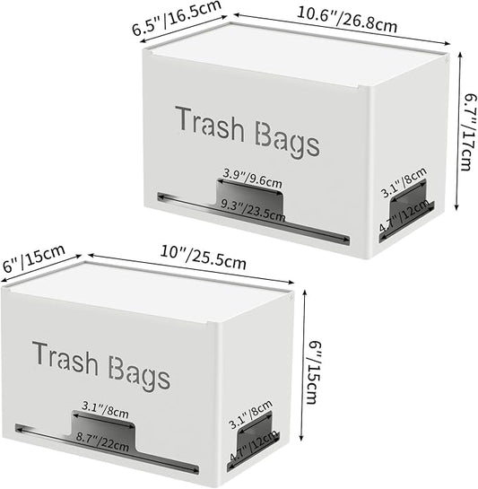 2-Pack Trash Bag Holder Dispenser, Stackable Garbage Bag Dispenser, Extra Large - Image 2