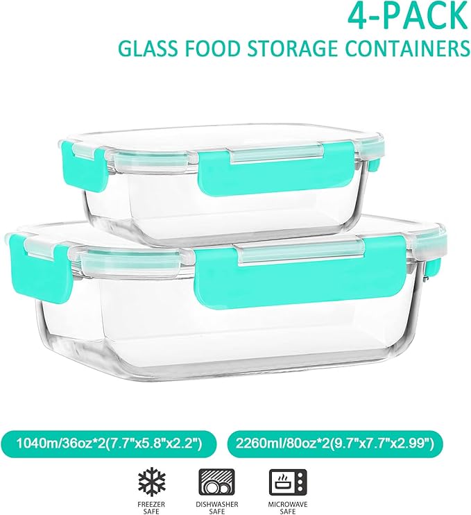 Extra Large Glass Food Storage/Baking Containers Set - Image 2