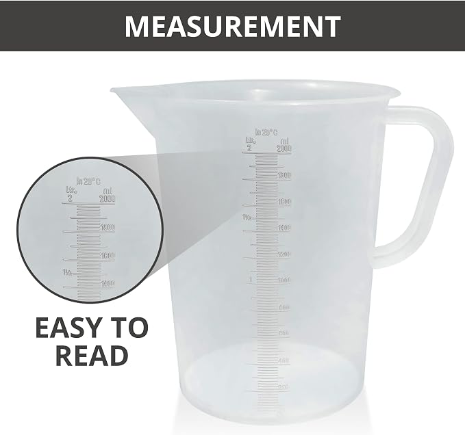 Appletofu Plastic Graduated Measuring and Mixing Pitcher - 2000ml Plastic - Image 3