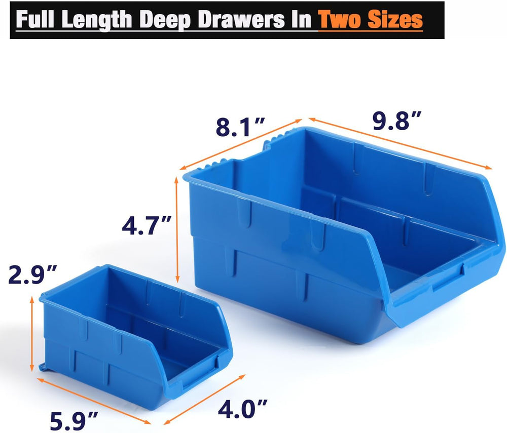 Wallmaster Wall Mounted Storage Bins, Wall Storage Bins Parts Rack 10 Bins&am...