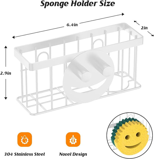Sponge Holder Smiley Face, Sink Caddy, Sink Organizer - Image 2