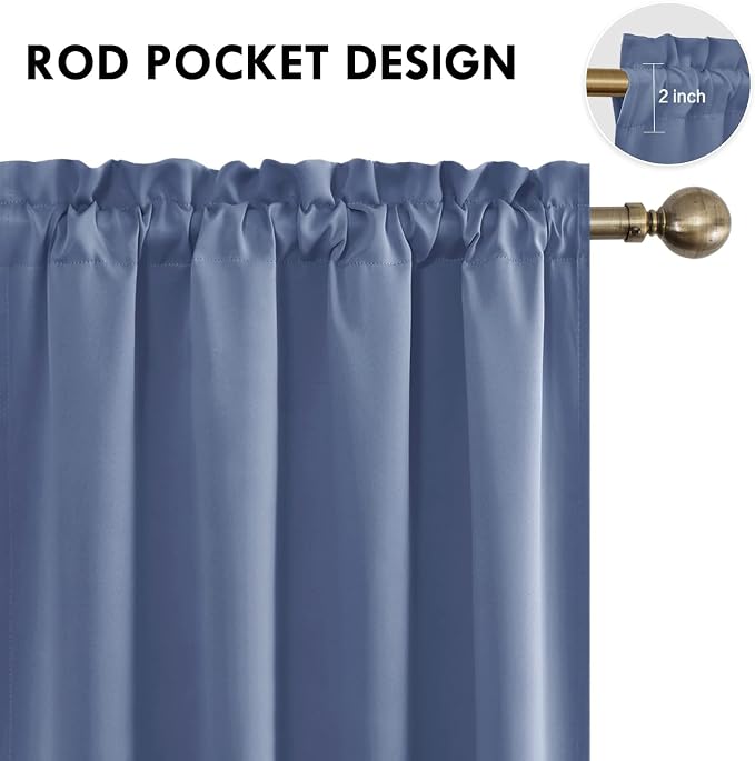 DWCN Blackout Curtains for Living Room Thermal Insulated, Energy Saving & Noise - Image 4