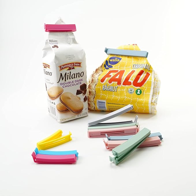 32 PCS Plastic Chip Clips for Food Packages, Curved Design Sealing Bag Clips - Image 4