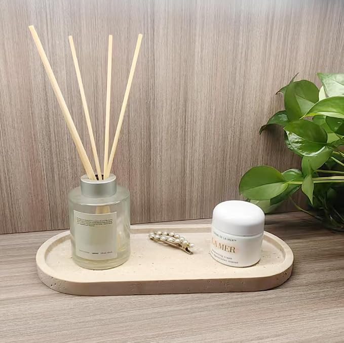 Natural Marble Tray, Oval Vanity Decorative Tray - Image 5