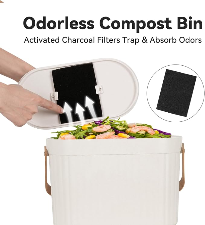 Odorless Counter Top Compost Bucket - Image 3