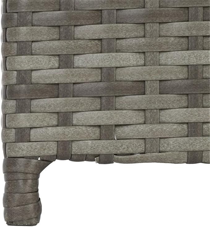 Safavieh Outdoor Collection Serapis Grey Wicker Trash Bin - Image 3