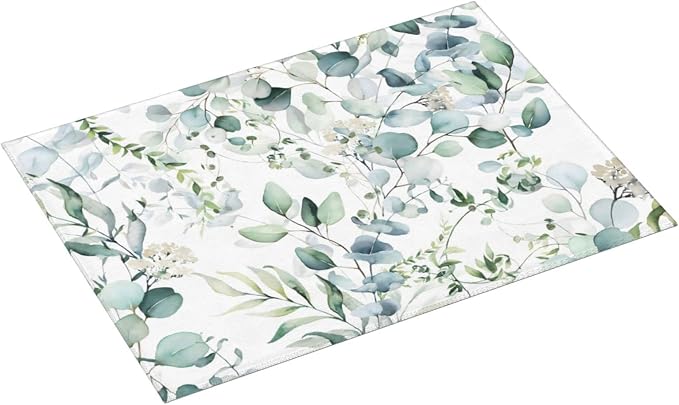 Green Floral Leaf Dish Drying Mat - Image 2