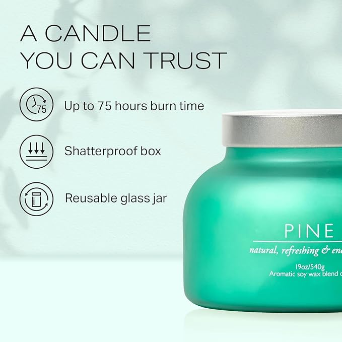 Pine Candle Large Volcano Jar -19oz 4"x5" Giant Candle - Image 4