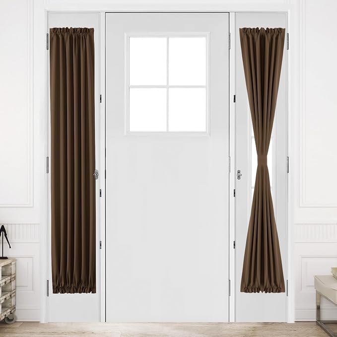 DWCN French Door Curtains – Rod Pocket Thermal Blackout Curtain by DWCN