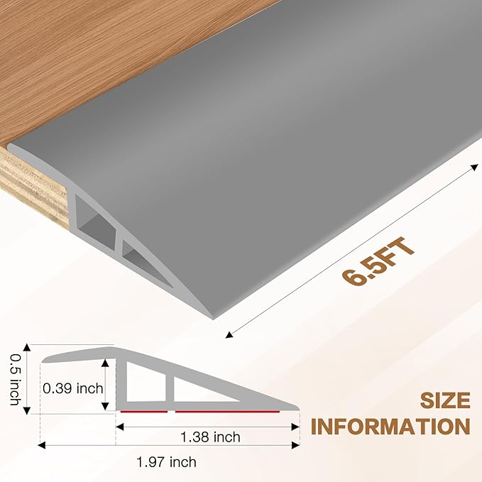 Floor Transition Strip Vinyl Door Threshold Ramp Self Adhesive Carpet Edging - Image 7