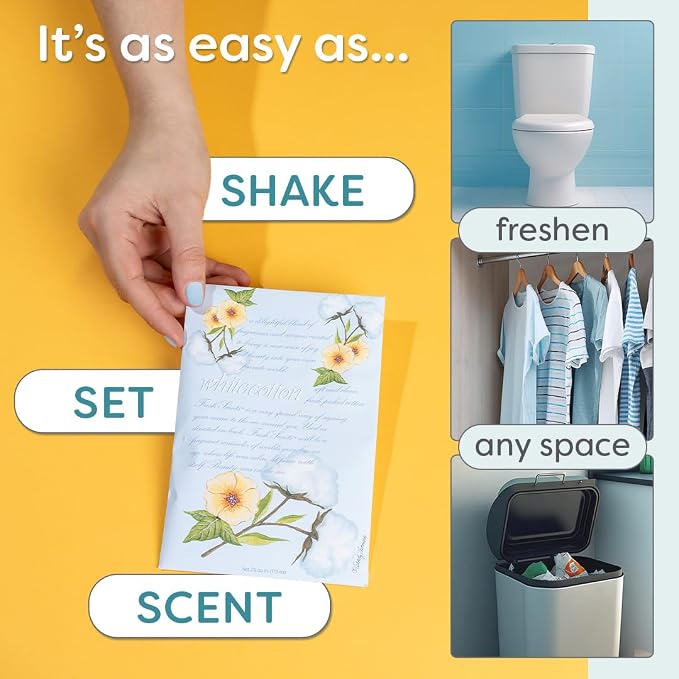 WILLOWBROOK | Fresh Scents Scented Sachet Packet | White Cotton | Air Freshener - Image 5