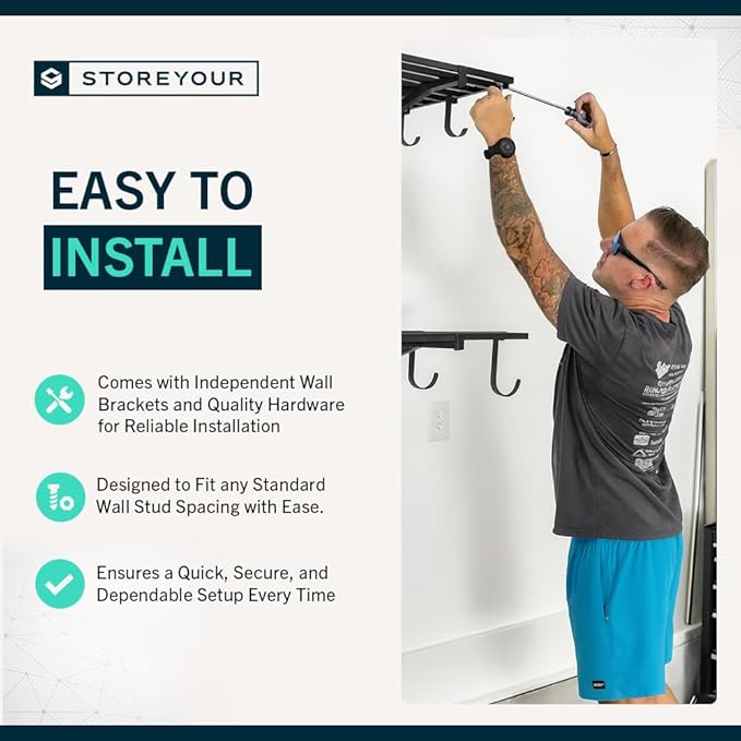 StoreYourBoard 2-Pack Heavy Duty Wall Shelves – Wall-Mounted Garage Storage - Image 3