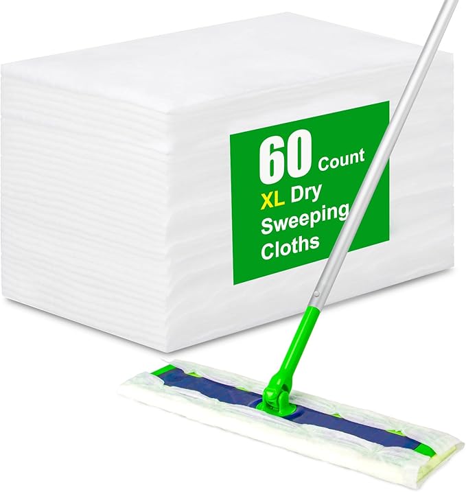 ‌60 Pack Dry Sweeping Cloths for Swiffer Sweeper XL Replacement by DOCXCDO
