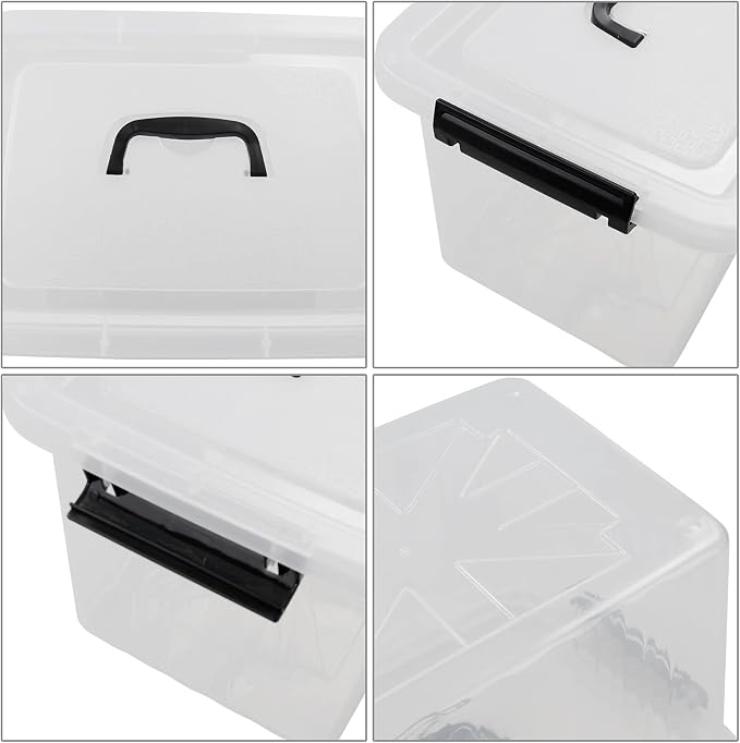Zopnny 12 Quart Storage Latch Bins