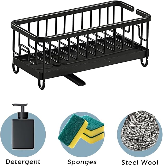 SunnyPoint Never Rust Aluminum Utensil, Sink Cleaning Tools Holder - Image 3