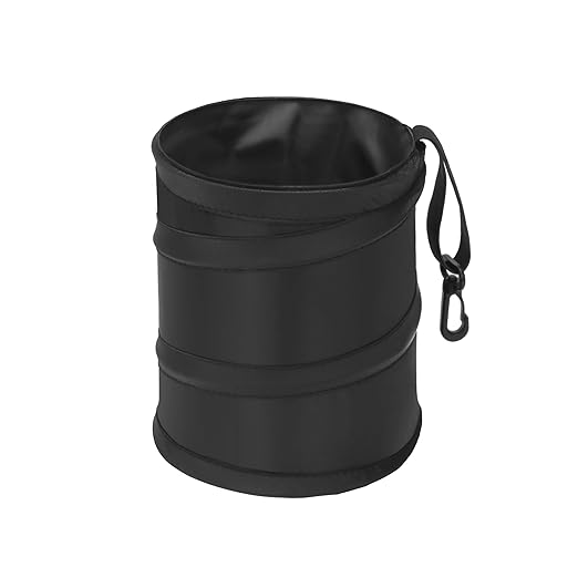 Ginsco New Leakproof Car Trash Can, 1 Gallon Mini Trash Can Pop-up Collapsible by Ginsco
