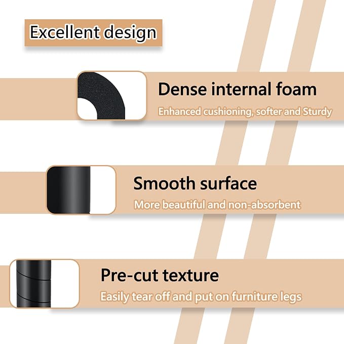 4 Pcs Bed Frame Toe Protectors, Non-Adhesive Bed Frame Leg Covers - Image 4