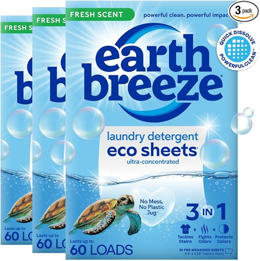 Earth Breeze Laundry Detergent Sheets Fresh Scent by EarthBreeze