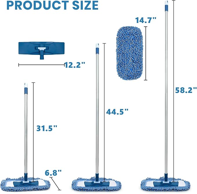 MAVRIZ Dust Mop for Hardwood Floor Washable Wet and Dry Mop - Image 5