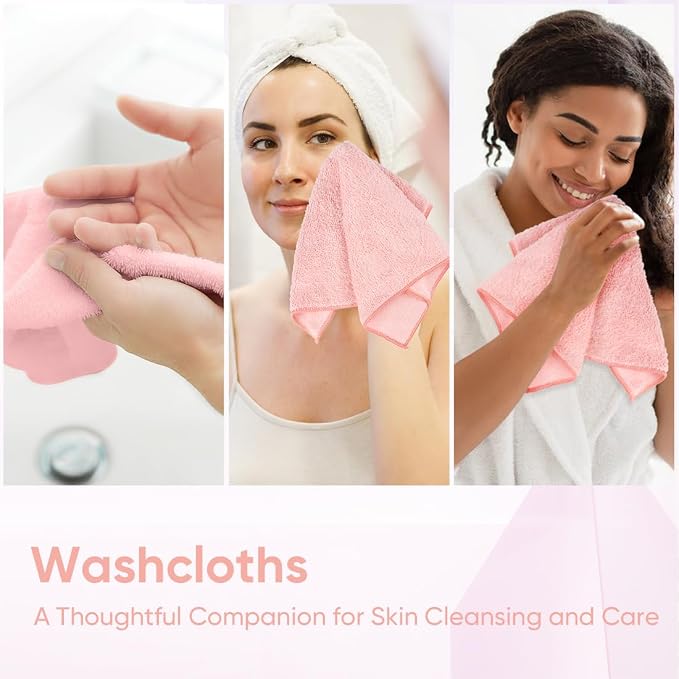 HOMEXCEL Microfiber Washcloths 12 Pack, Highly Absorbent and Soft Face Towel - Image 6