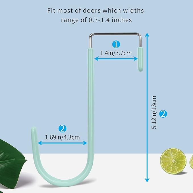 FYY Over The Door Hooks, 4 Pack Door Hangers Hooks - Image 2