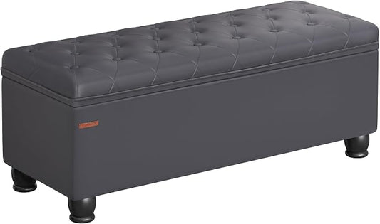SONGMICS Storage Ottoman, Storage Bench, Tufted Entryway Bedroom Bench by SONGMICSbySONGMICSHOME