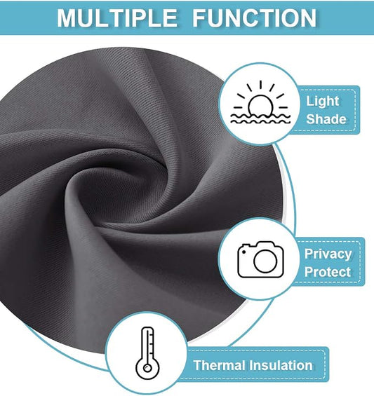 RYB HOME Blackout Curtains for Living Room, Large Window Shades for Bay Window - Image 2