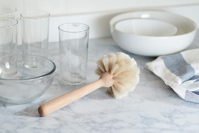 Fox Run Kitchen Brush, Natural Horsehair Fiber Dish and Glass Brush - Image 5