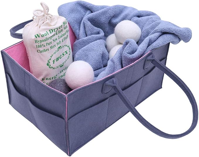 Wool Dryer Balls by FHQSX 6-Pack, XL Premium Reusable Natural Fabric Softener - Image 3
