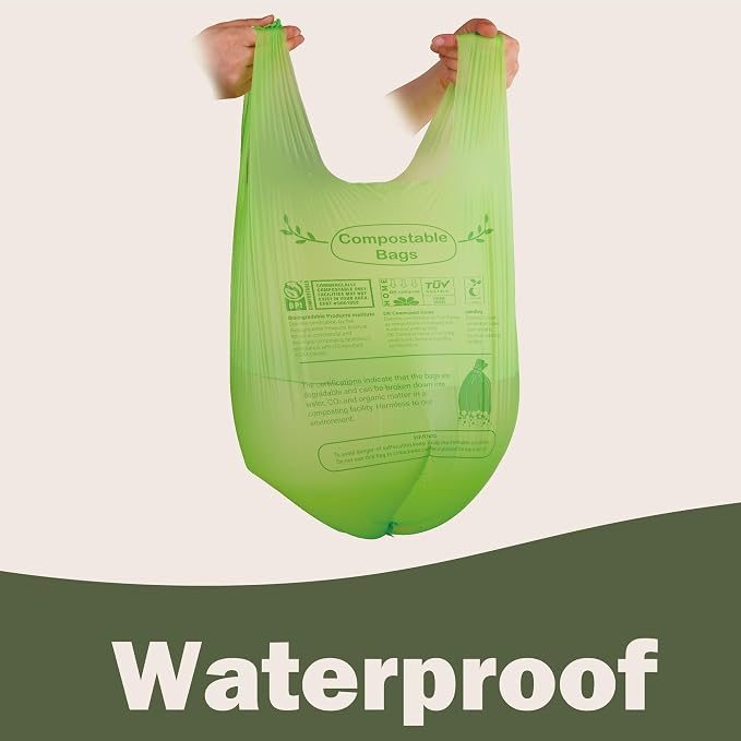 Compost Bags 4-5 Gallon with Handles Tie Extra Thick 0.78 Mils Wastebasket - Image 4