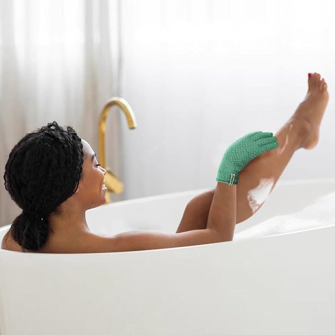 Evridwear Exfoliating Recycled Yarn Eco-Friendly Bath Gloves - Image 8