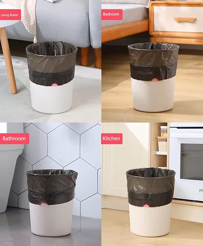 Feisco 8 Gallon Black Trash Bag, 30L Drawstring Garbage Bag Trash Can Liner - Image 5