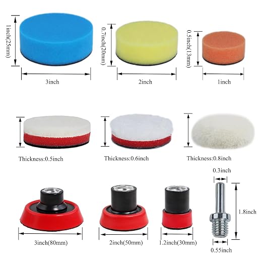 Car Foam Polishing Buffing Kit, Polishing Buffing Pads, Wool Pads, Polishing & - Image 2