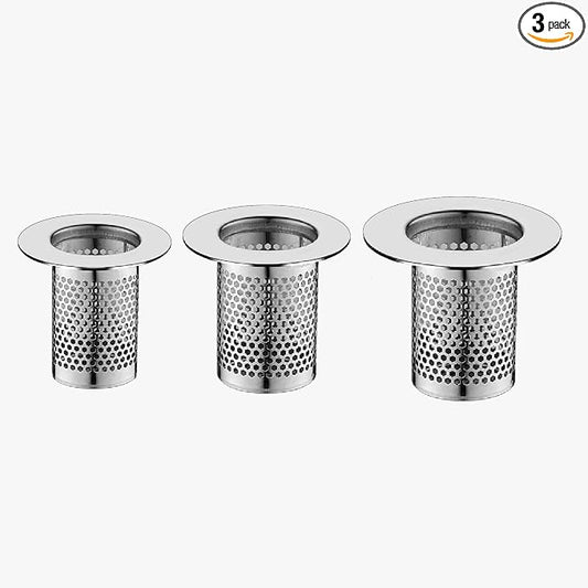 Hair Catcher Shower Drain, Bathtub Drain Cover, Deep Stainless Steel Sink by CNSZNAT