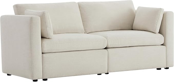 CHITA Small Modular Sectional Fabric Sofa Set, Extra Comfty Loveseat Cloud Couch - Image 4