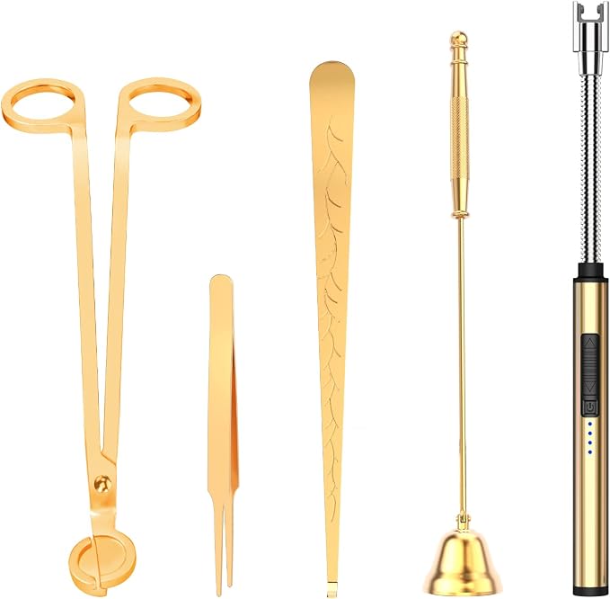5 in 1 Candle Accessory Set, Candle Wick Trimmer Cutter, Candle Wick Dipper by HEYLOURB