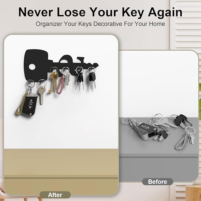 PMMASTO Key Holder Wall Mounted, Key Hooks - Image 3
