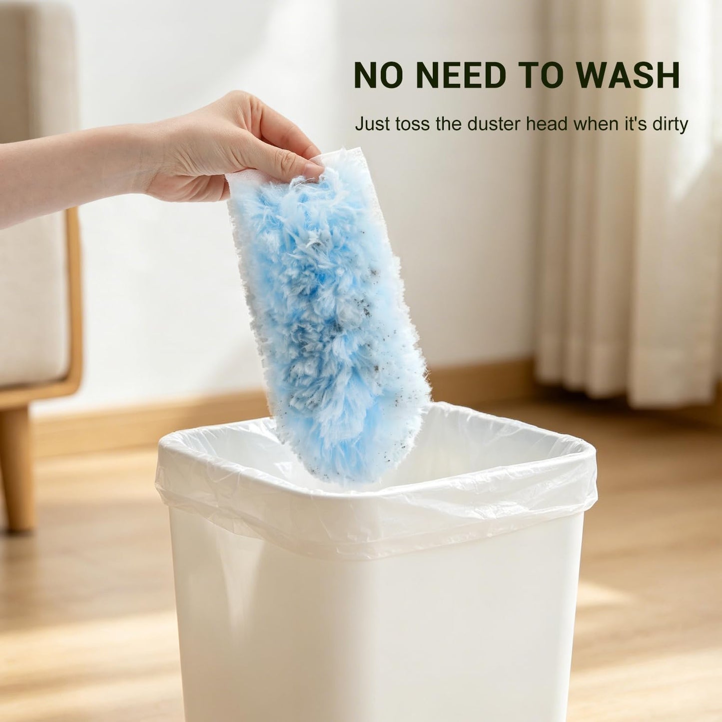 Duster Kit with 6 Ft Extendable Handle & 20 Refills - Long Reach Microfiber Dusters for Cleaning High Ceilings, Fans, Blinds,Wall - Traps 4X More Dust - Complete Dusting Wand for Home Office
