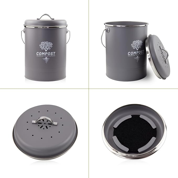 Kitchen Countertop Compost Bin, Odor Resistant Indoor Compost Bin - Image 3