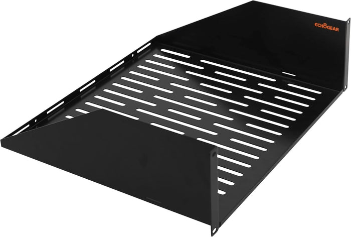 ECHOGEAR 3U Rack Shelf - Universal Design Works with Any Rack - Holds 75bs of Servers, Network Gear, or AV Equipment - 15" Deep Steel Shelf with Ventilated Design - Install Hardware Included