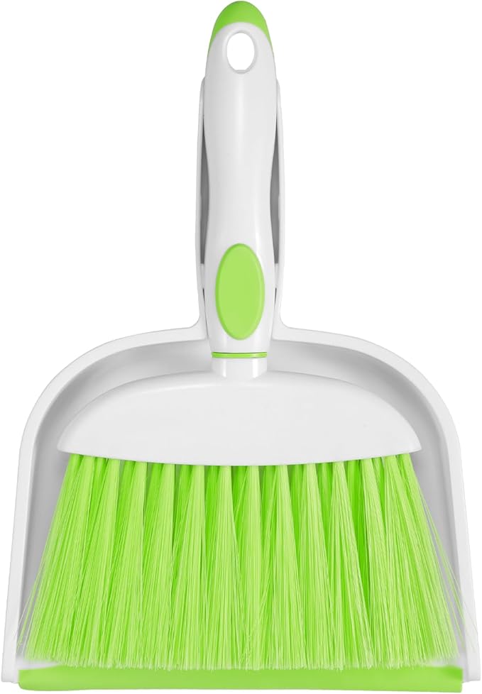 NACENA Small Dust Pan and Brush Set, Mini Broom and Dustpan Set Small Hand by NACENA