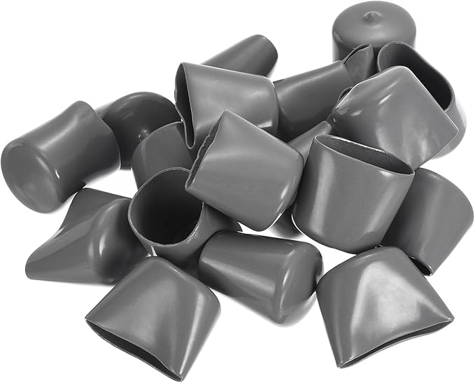 uxcell 20pcs Rubber End Caps 31mm ID Vinyl Cap Cover Screw Protectors Dark Grey - Image 4