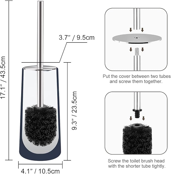 Toilet Brush and Holder, 2 Pack Toilet Brush - Image 6